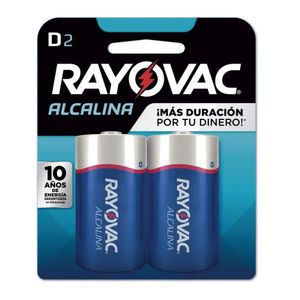 Pilha Alcalina D Grande com 2 Unidades Rayovac