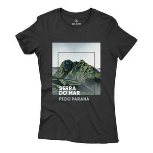Camiseta de Algodão Pico Paraná Feminina Nos Alpes