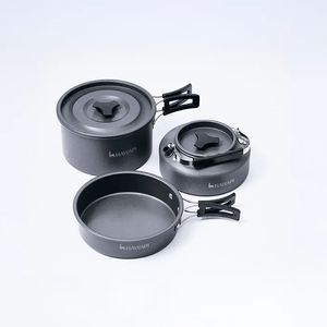 Conjunto de Panelas com 2 Peças e Chaleira Preto Hawapi