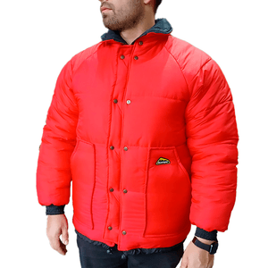 Jaqueta Polar Masculina Preto/Vermelho Acampar