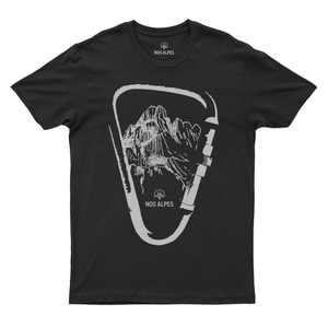 Camiseta de Algodão Mosquetão Masculina Nos Alpes