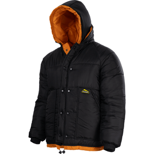Jaqueta Polar Preto Laranja Acampar - Proteção e Estilo no Frio
