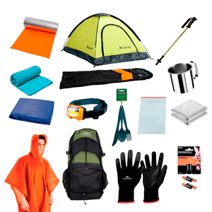 KIT LEGENDÁRIOS MOCHILA BARRACA SACO DE DORMIR ACAMPAR