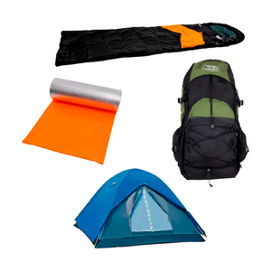 KIT LEGENDÁRIOS ESSENCIAL MOCHILA BARRACA SACO ISOLANTE ACAMPAR